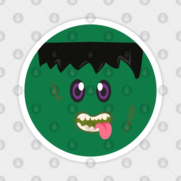 Frankenstein Face Magnet by MidnightSky07